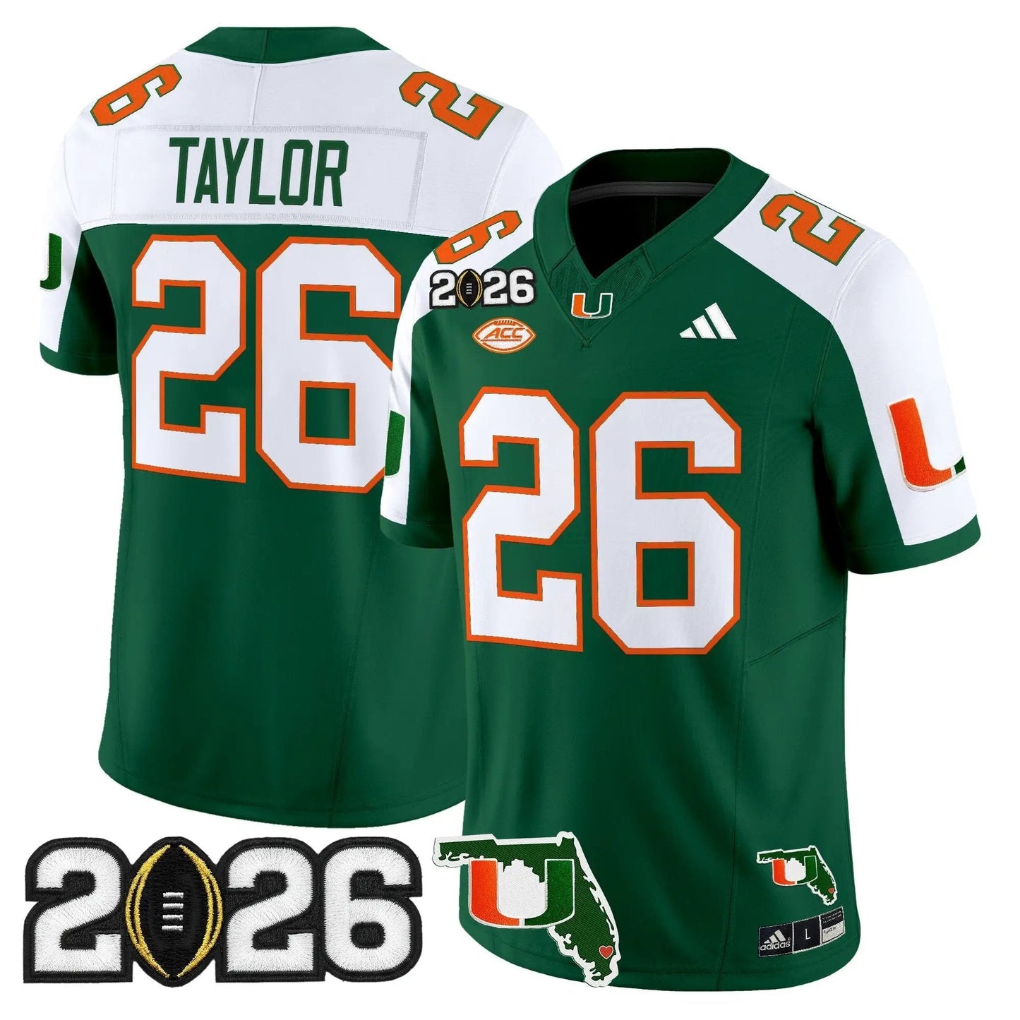 Miami Hurricanes 2026 CFP Final & Florida Patch Vapor Limited Jersey - All Stitched