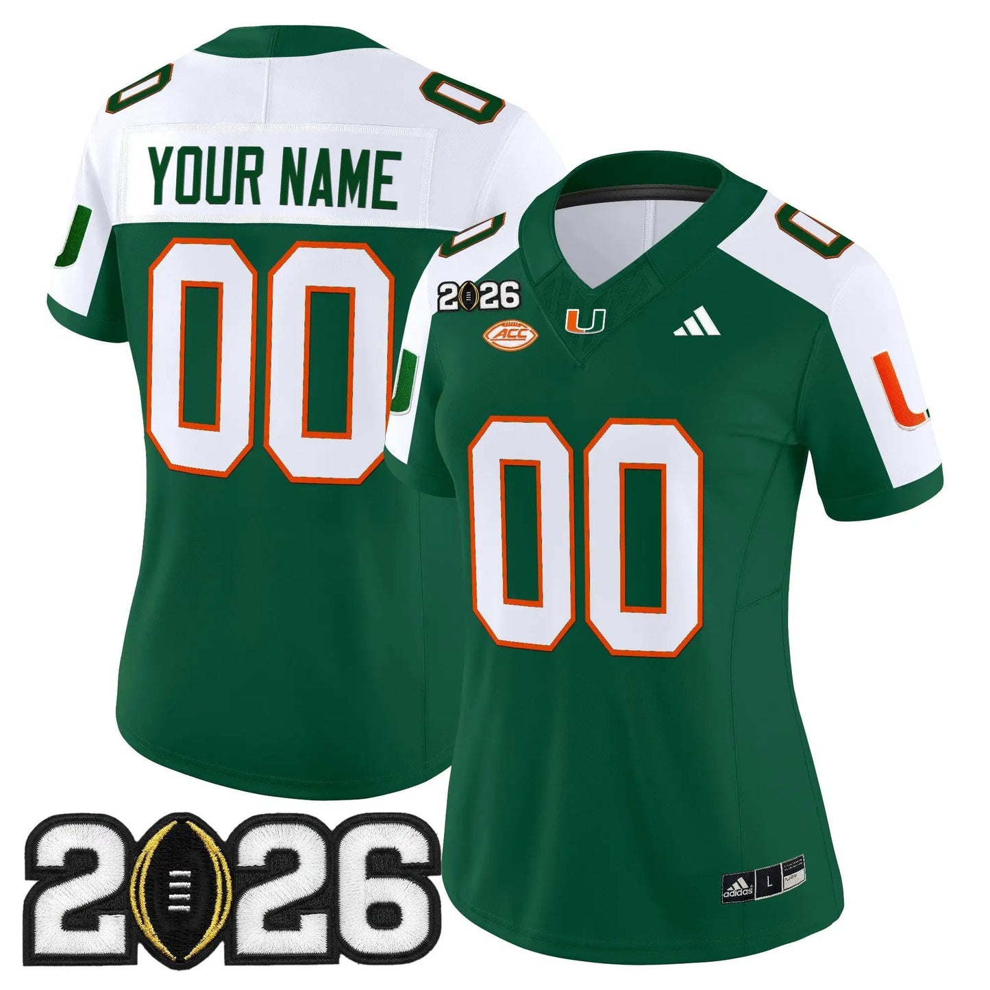 Miami Hurricanes 2026 CFP Final Patch Vapor Limited Custom Jersey - All Stitched