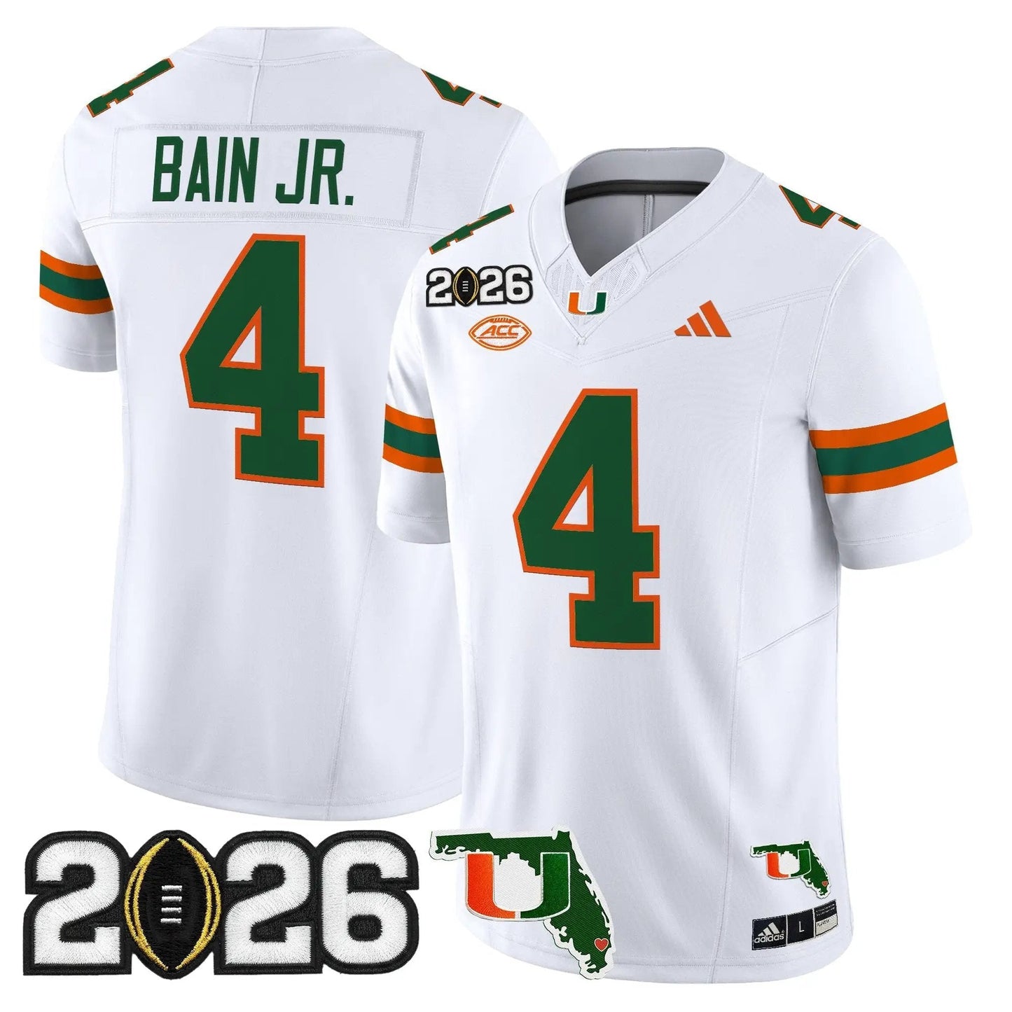 Miami Hurricanes 2026 CFP Final & Florida Patch Vapor Limited Jersey - All Stitched