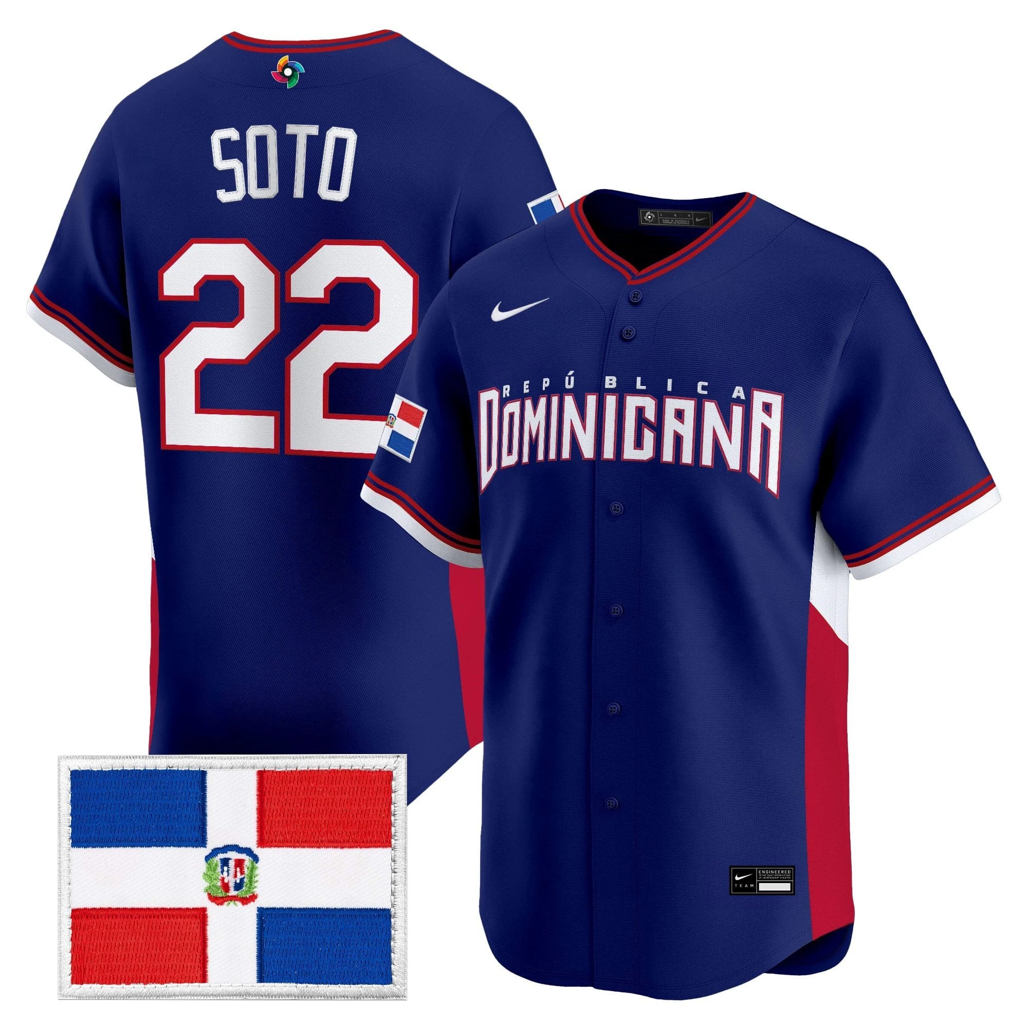 Men Team Dominican Republic World Baseball Classic Vapor Premier Jersey - All Stitched
