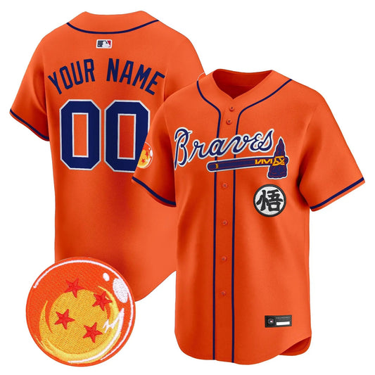 Atlanta Braves x Dragon Ball Vapor Premier Limited Custom Jersey - All Stitched