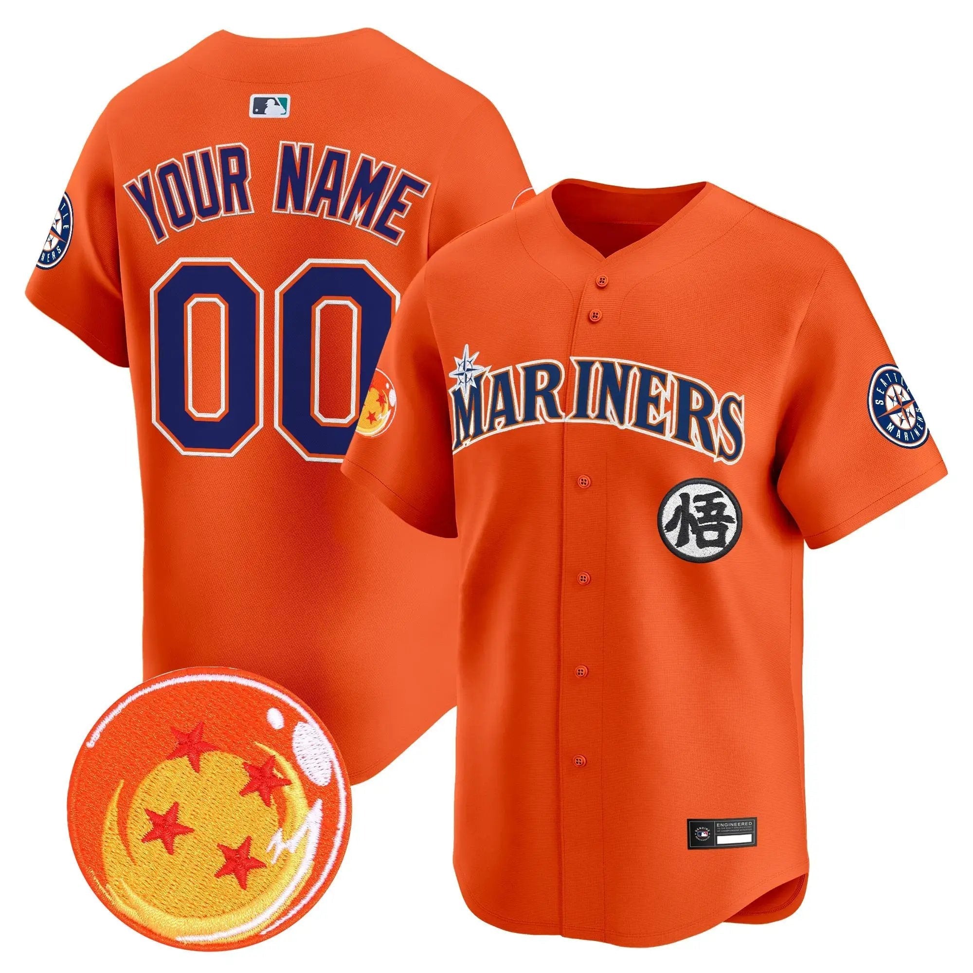 Seattle Mariners x Dragon Ball Vapor Premier Limited Custom Jersey - All Stitched