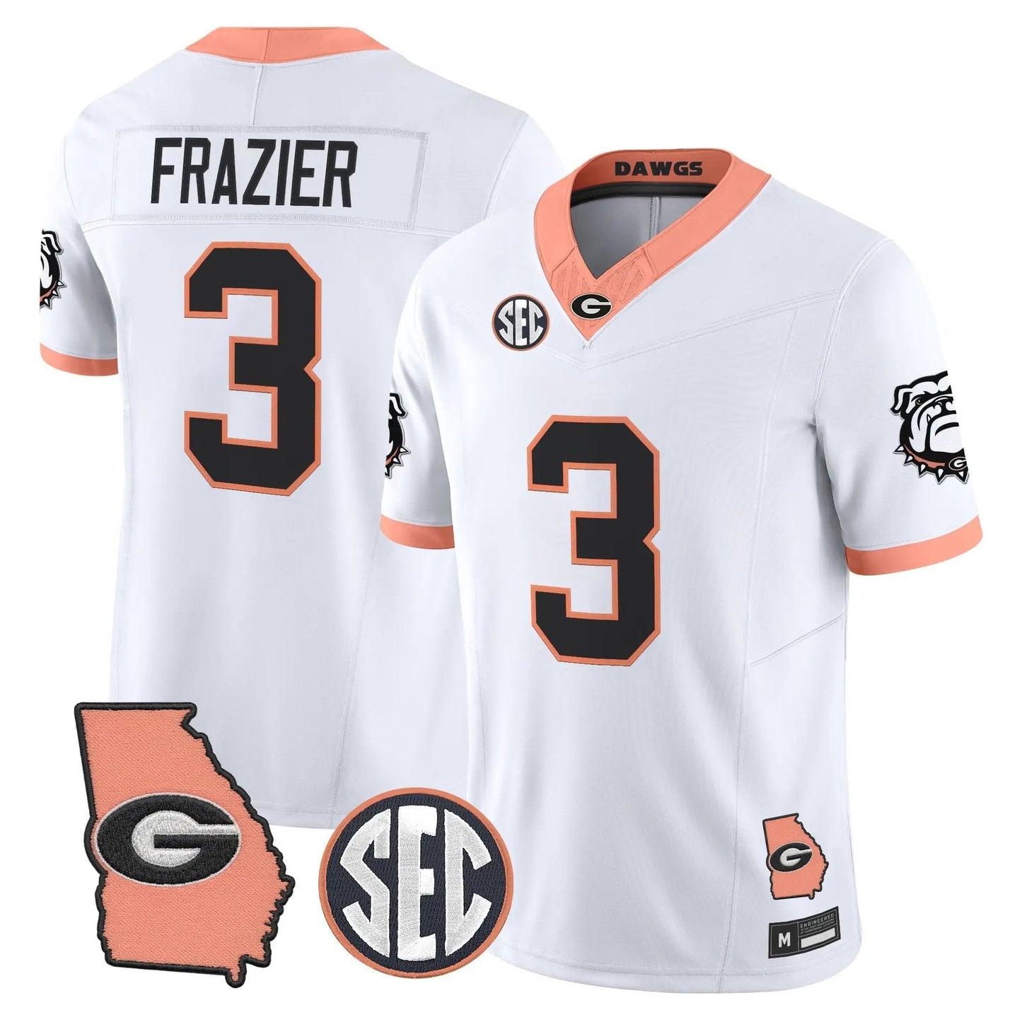Men Georgia Bulldogs The Big Peach Vapor Limited Jersey - Stitched
