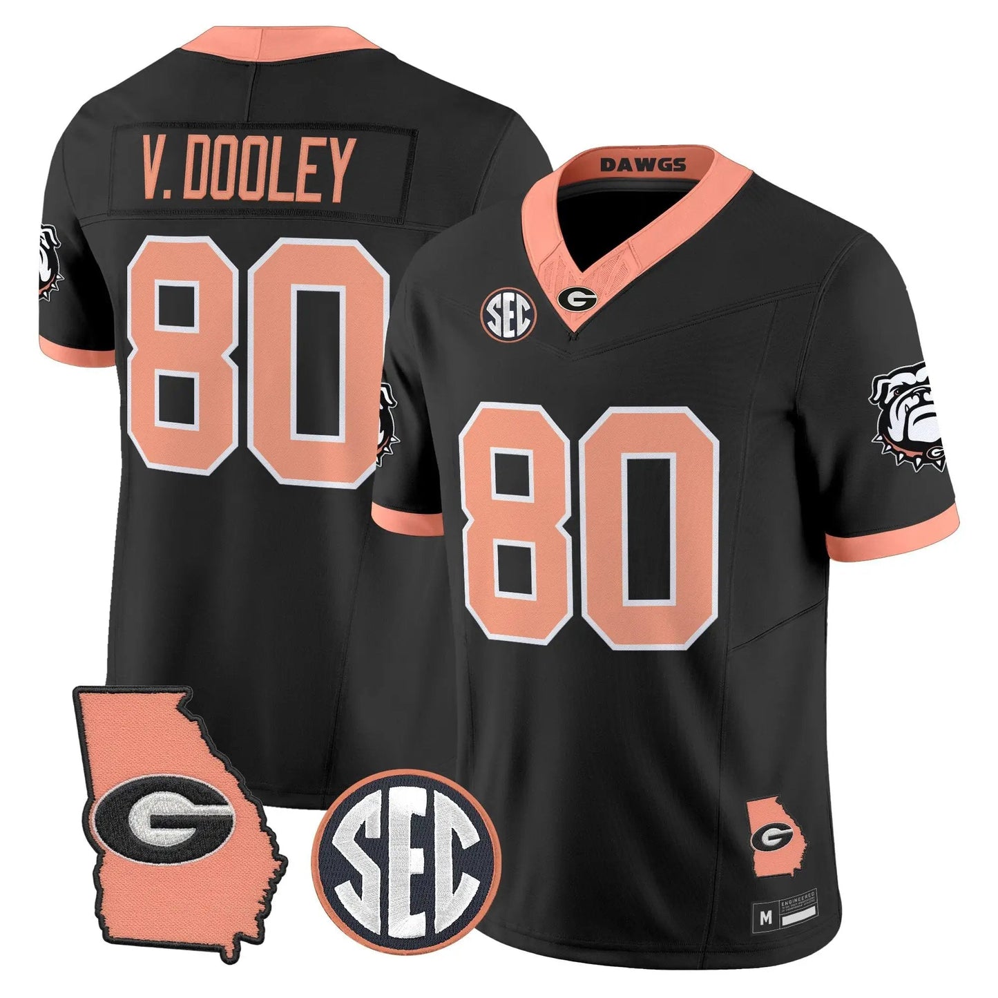 Men Georgia Bulldogs The Big Peach Vapor Limited Jersey - Stitched