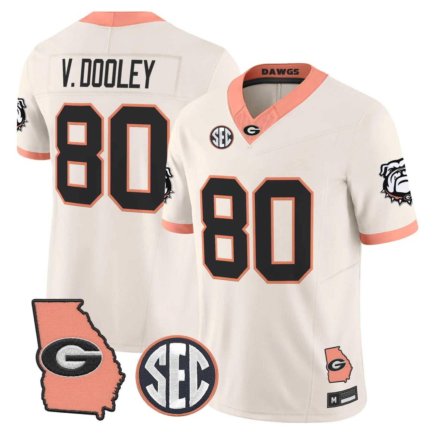 Men Georgia Bulldogs The Big Peach Vapor Limited Jersey - Stitched