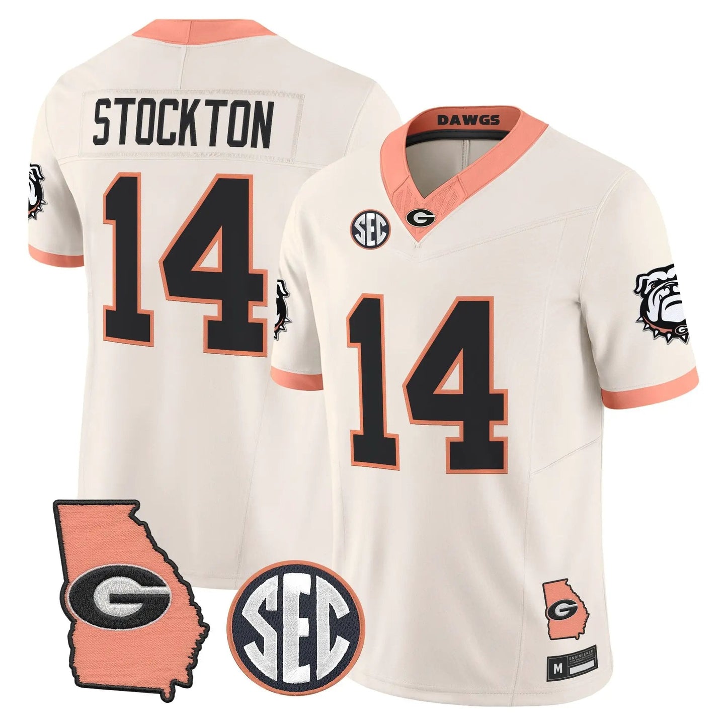 Men Georgia Bulldogs The Big Peach Vapor Limited Jersey - Stitched