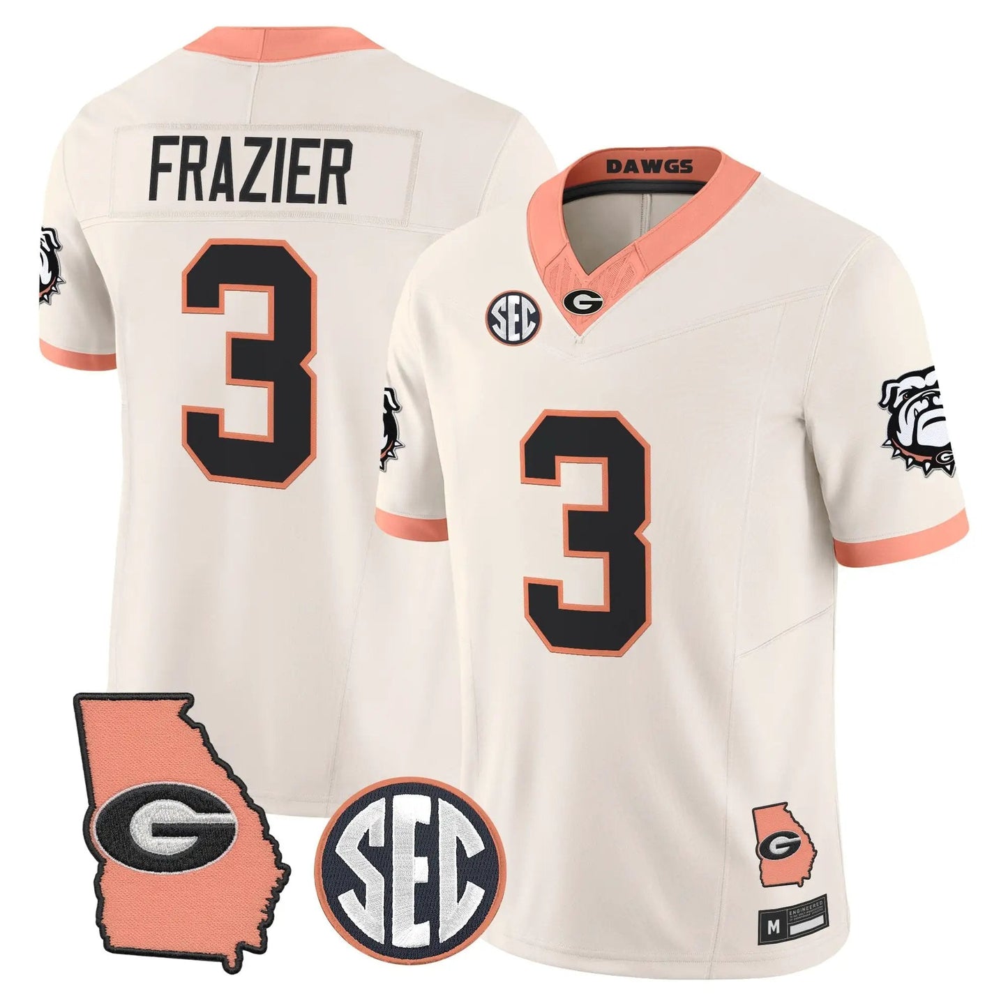 Men Georgia Bulldogs The Big Peach Vapor Limited Jersey - Stitched