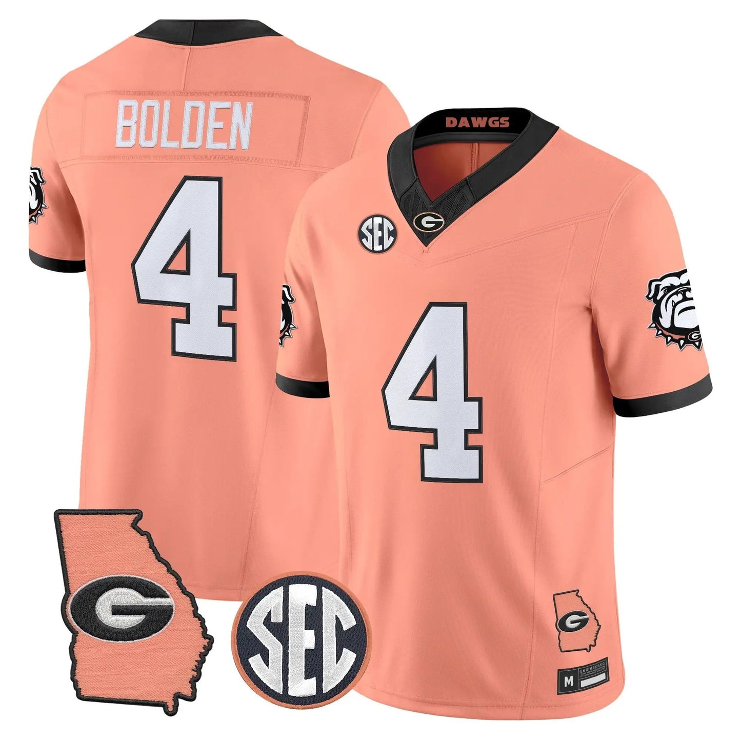 Men Georgia Bulldogs The Big Peach Vapor Limited Jersey - Stitched