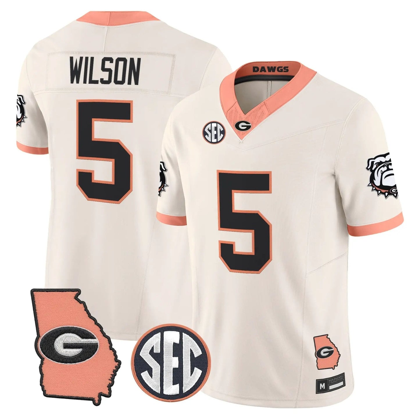 Men Georgia Bulldogs The Big Peach Vapor Limited Jersey - Stitched