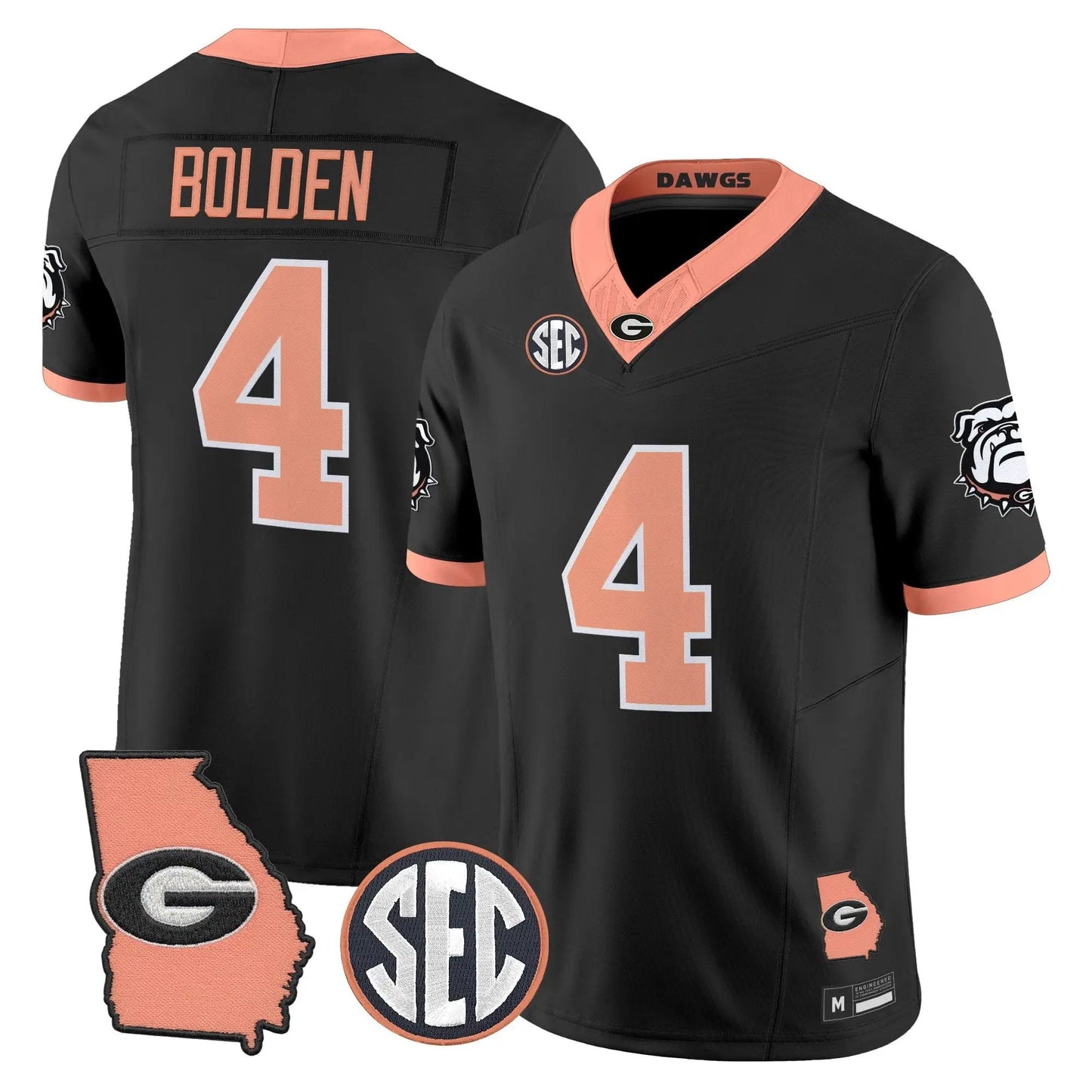 Men Georgia Bulldogs The Big Peach Vapor Limited Jersey - Stitched