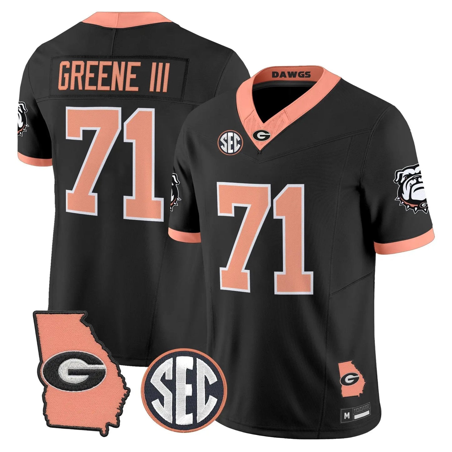 Men Georgia Bulldogs The Big Peach Vapor Limited Jersey - Stitched