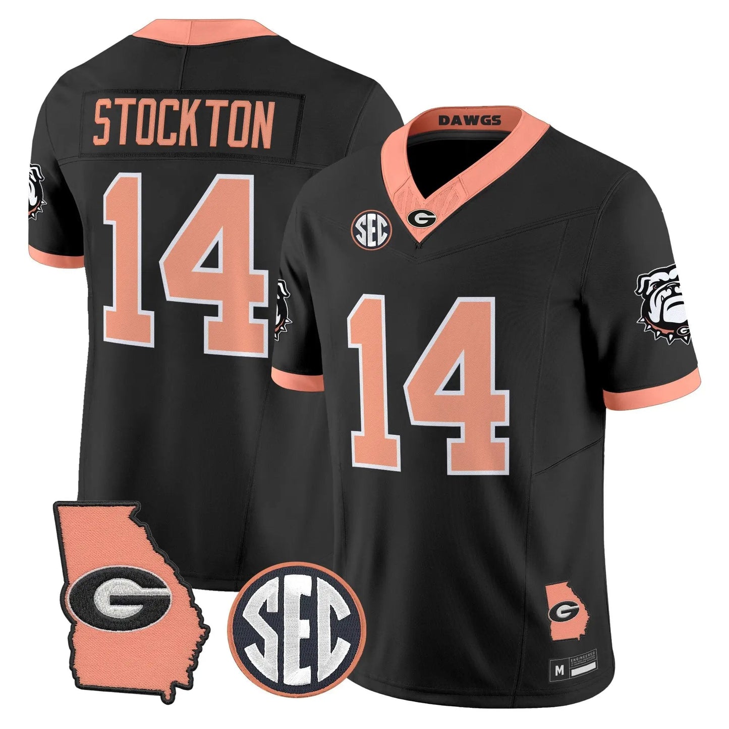 Men Georgia Bulldogs The Big Peach Vapor Limited Jersey - Stitched