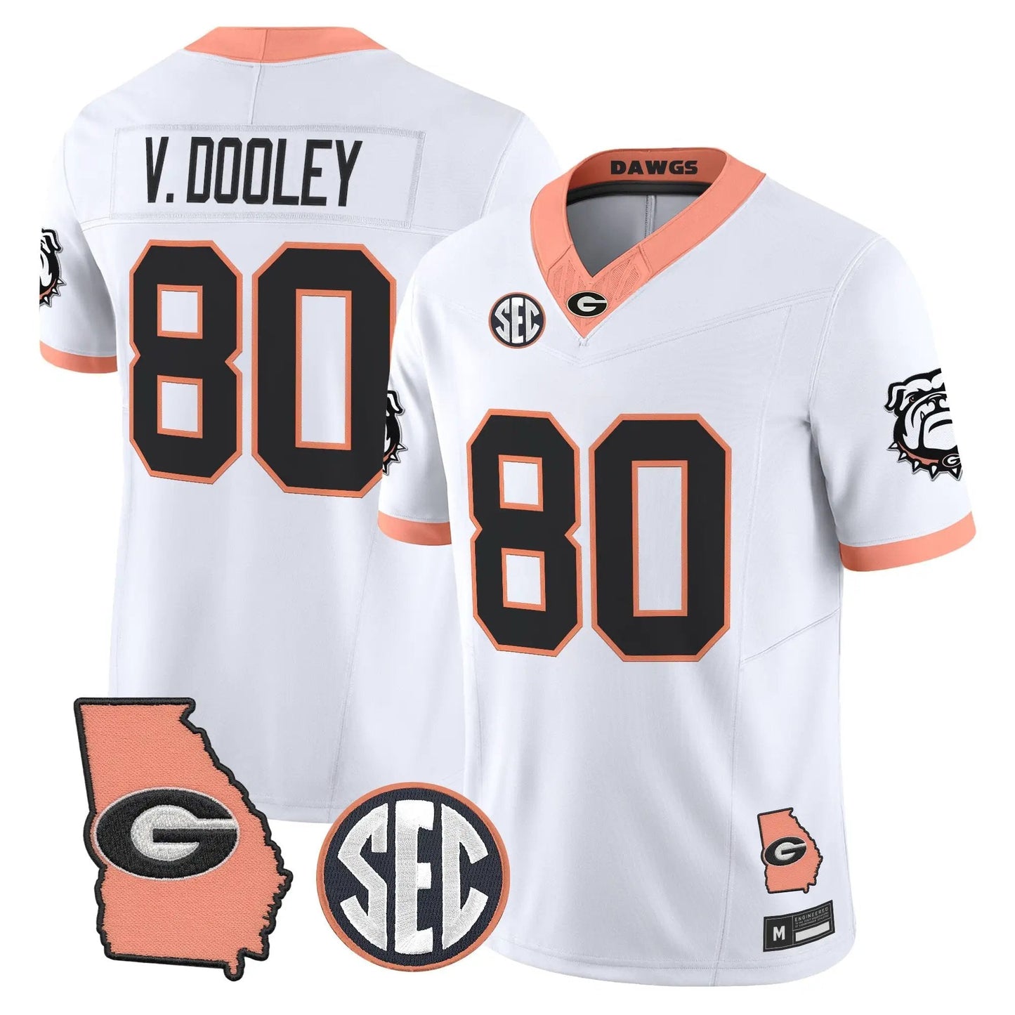 Men Georgia Bulldogs The Big Peach Vapor Limited Jersey - Stitched