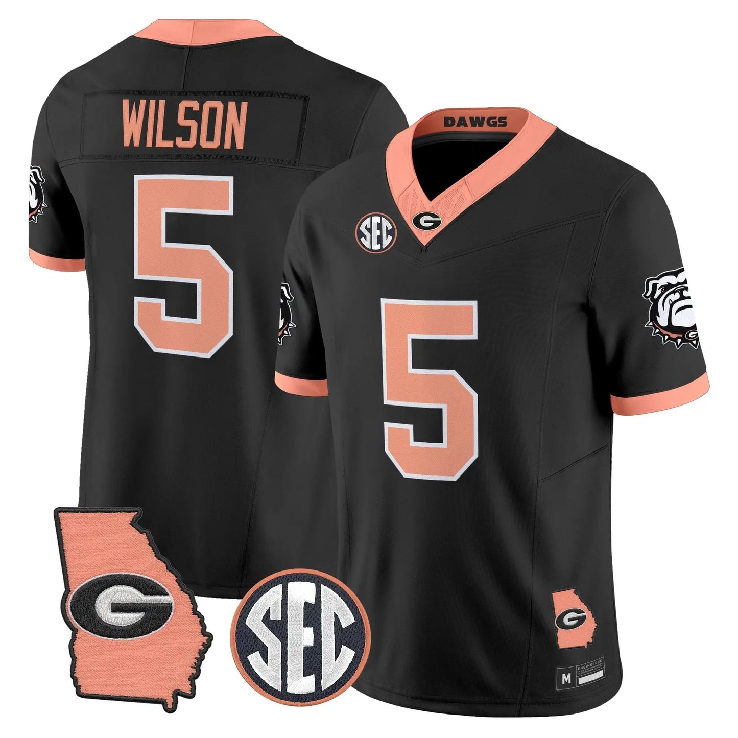 Men Georgia Bulldogs The Big Peach Vapor Limited Jersey - Stitched