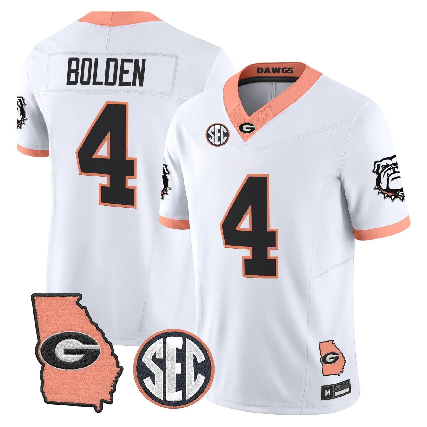 Men Georgia Bulldogs The Big Peach Vapor Limited Jersey - Stitched