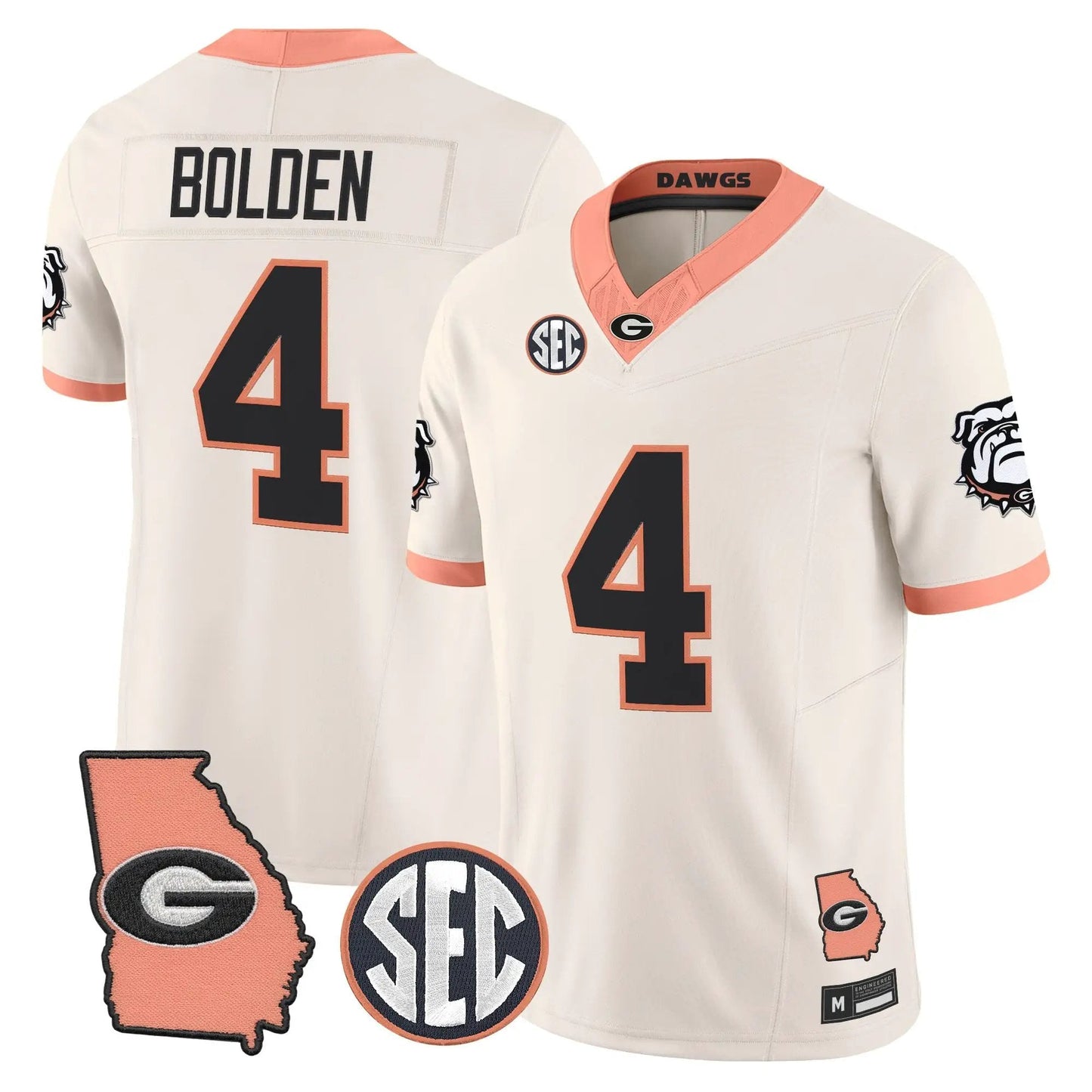 Men Georgia Bulldogs The Big Peach Vapor Limited Jersey - Stitched
