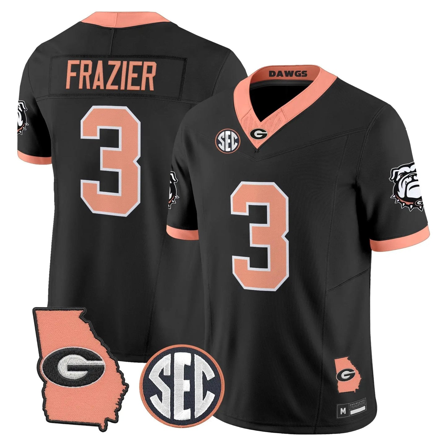 Men Georgia Bulldogs The Big Peach Vapor Limited Jersey - Stitched
