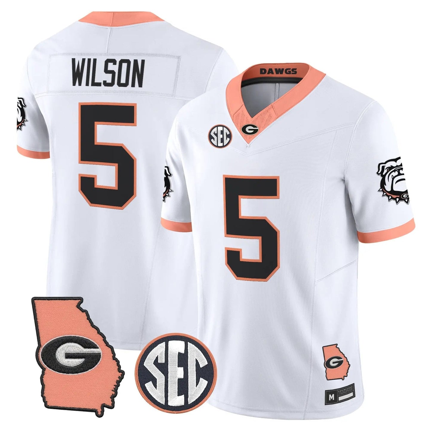 Men Georgia Bulldogs The Big Peach Vapor Limited Jersey - Stitched