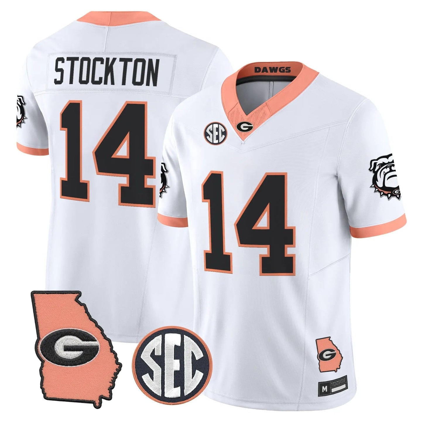 Men Georgia Bulldogs The Big Peach Vapor Limited Jersey - Stitched