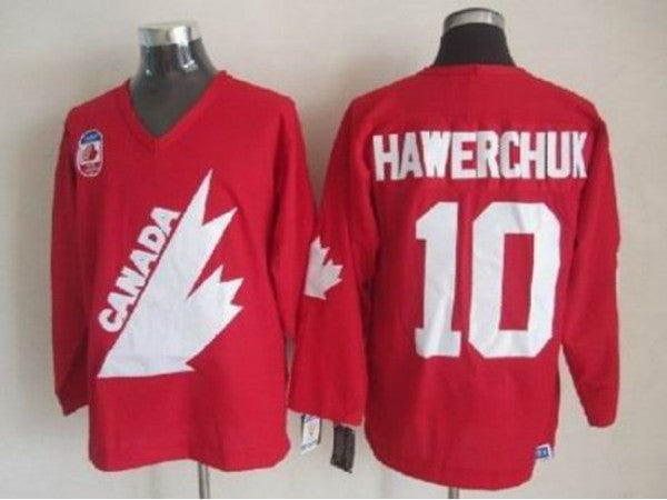 1991 Canada Cup Team Canada #10 Dale Hawerchuk CCM Vintage Jersey - Red