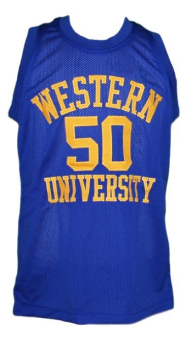 Neon Boudeaux Jersey #50 Western University Basketball Blue Chips Movie