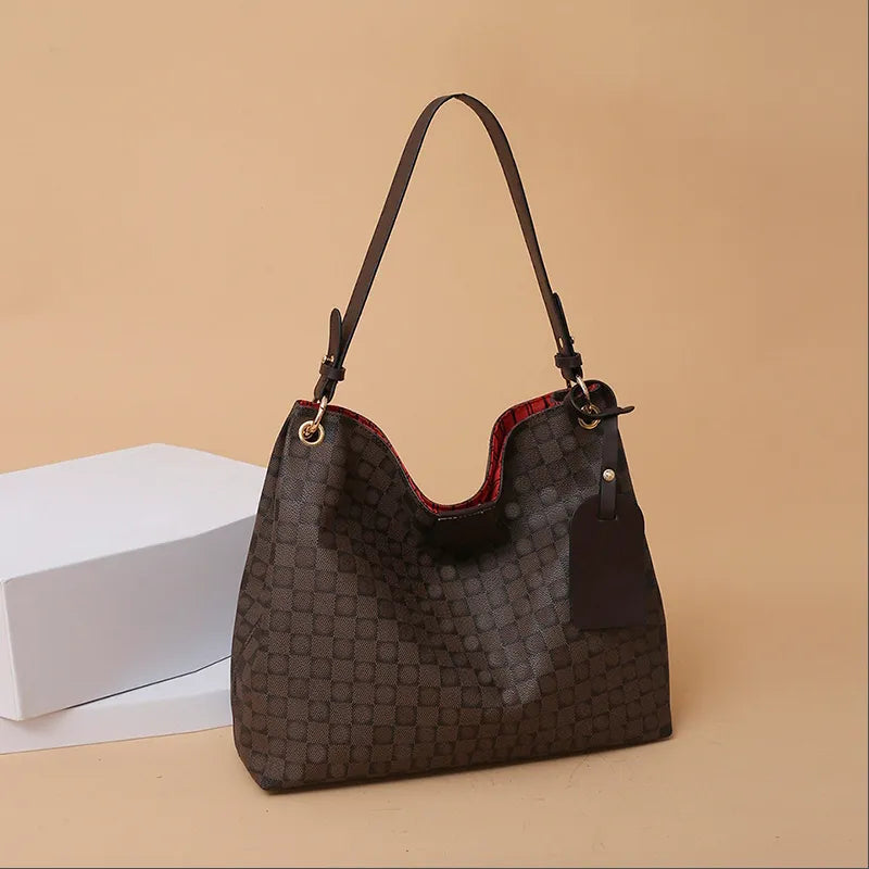 Luxury Designer Handbag Apricot Patterned Shoulder Bag for Women