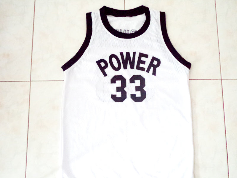 Lew Alcindor Jersey #33 Power High School Abdul Jabbar Basketball White