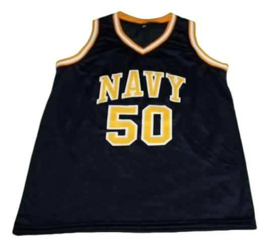 David Robinson Jersey #50 Navy New Basketball Navy Blue