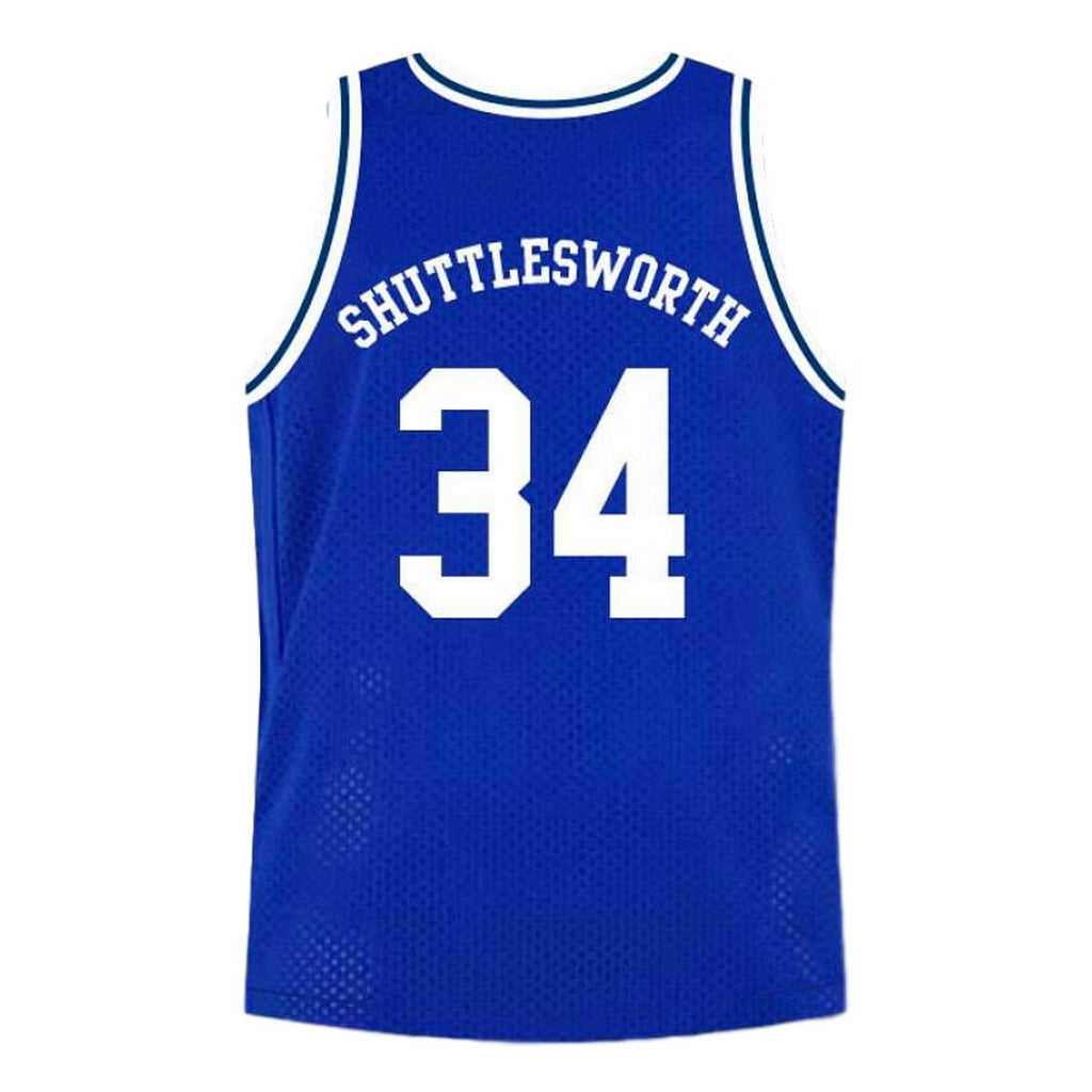 Shuttlesworth Jersey #34 Lincoln High School Ray Allen Basketball Blue