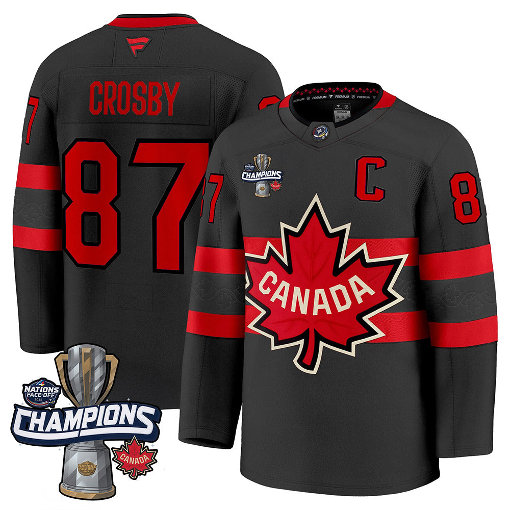 Men Canada 2025 4 Nations Face-Off Champions Jersey - All Stitched