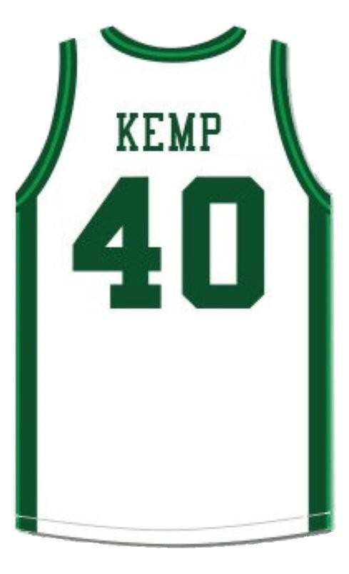 Shawn Kemp Jersey #40 Concord High School Basketball Sewn White
