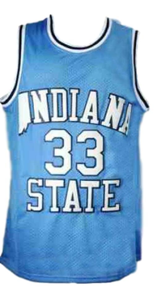 Larry Bird Jersey #33 Indiana State College Basketball Sewn Blue