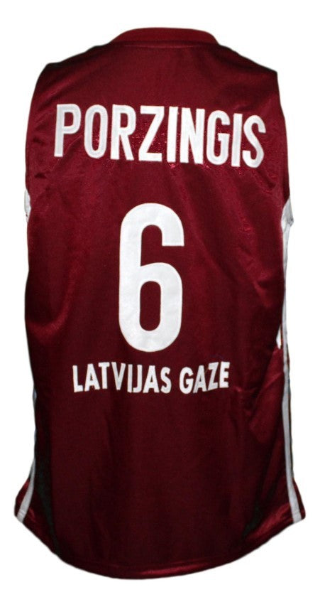 Kristaps Porzingis Jersey #6 Team Latvija Basketball Maroon