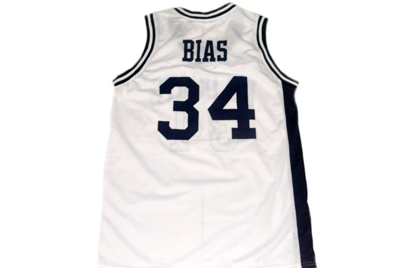 Len Bias Jersey #34 Wildcats High School Basketball White