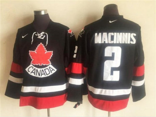 2002 Winter Olympics Team Canada #2 Al MacInnis CCM Vintage Jersey - Black