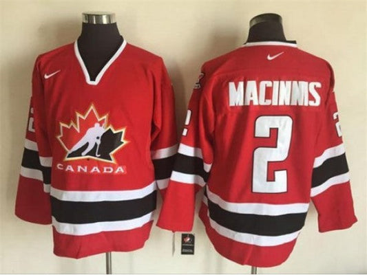2002 Winter Olympics Team Canada #2 Al MacInnis CCM Vintage Jersey - Red
