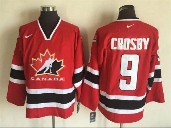 2002 Winter Olympics Team Canada #9 Sidney Crosby CCM Vintage Jersey - Red