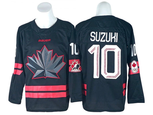 2026 Winter Olympics Team Canada #10 Nick Suzuki Black Hockey Jersey