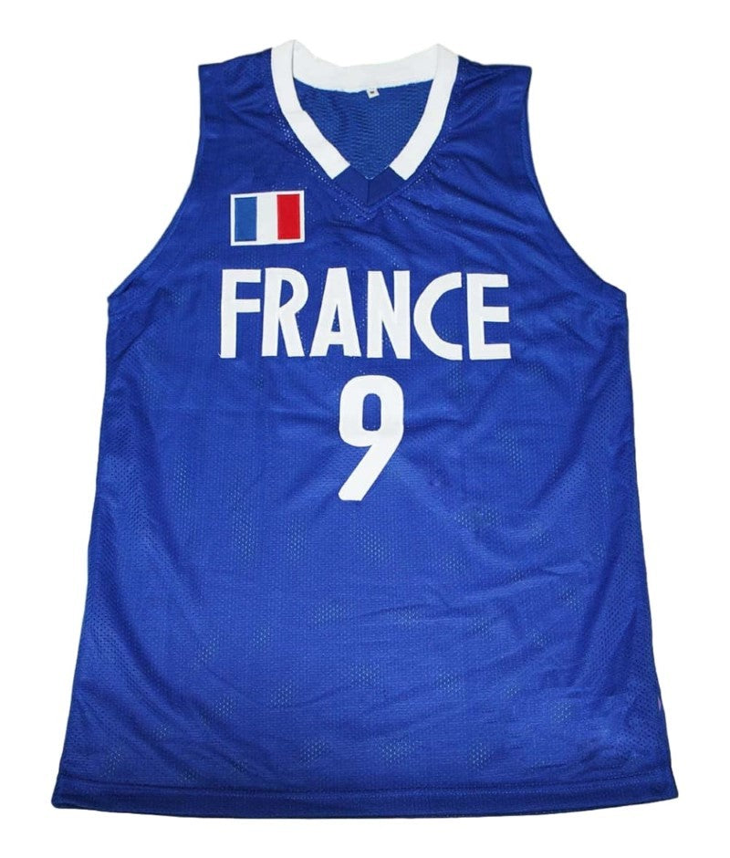 Tony Parker Jersey #9 Team France Basketball Blue