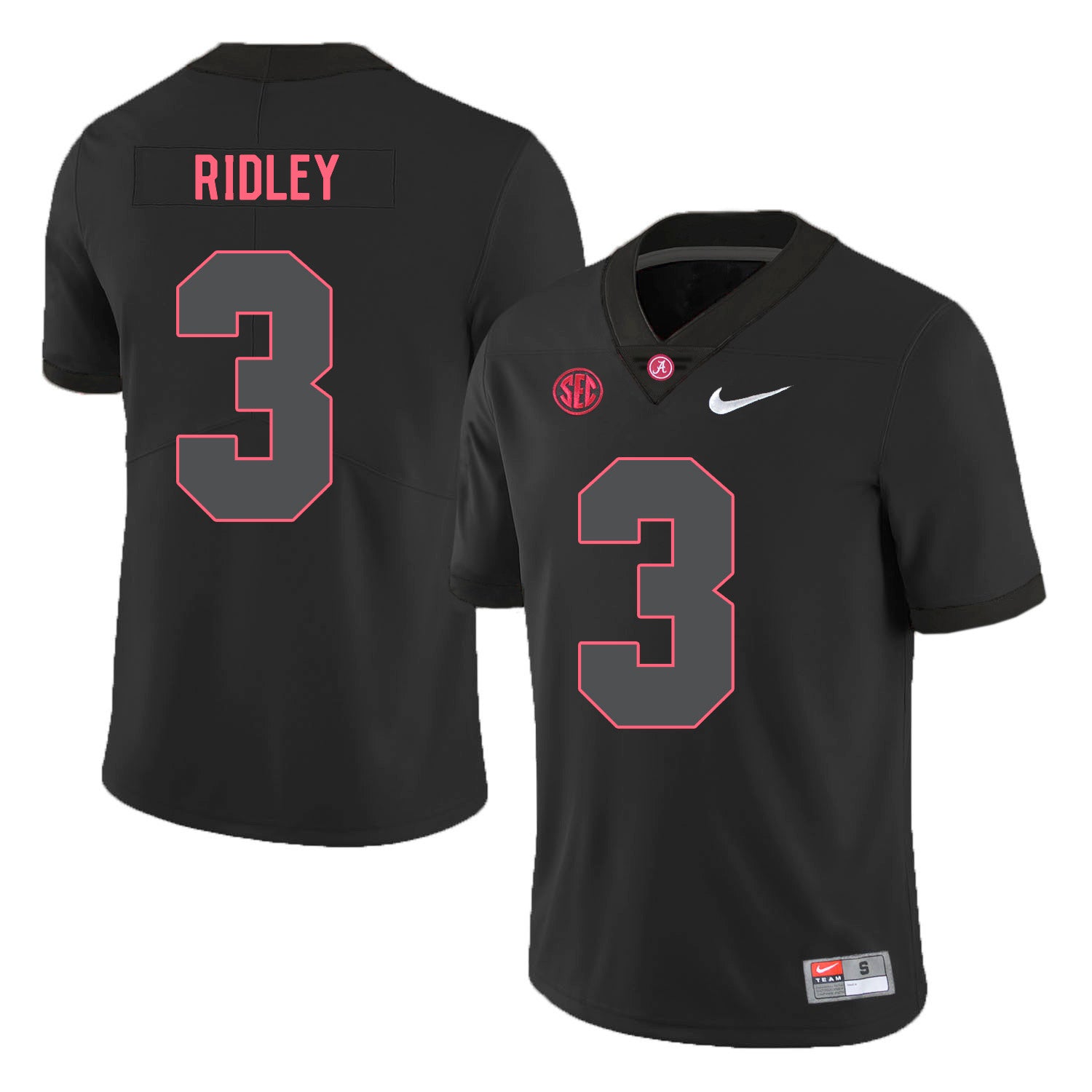 Alabama Crimson Tide #3 Calvin Ridley College Football Jersey Black