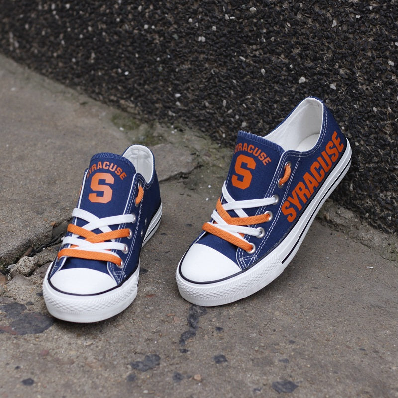 Syracuse Orange Limited Print NCAA College Students Low Top Canvas Shoes Sport Sneakers
