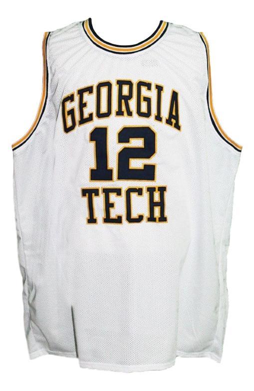 Kenny Anderson Jersey #12 Georgia Tech College Basketball Sewn White