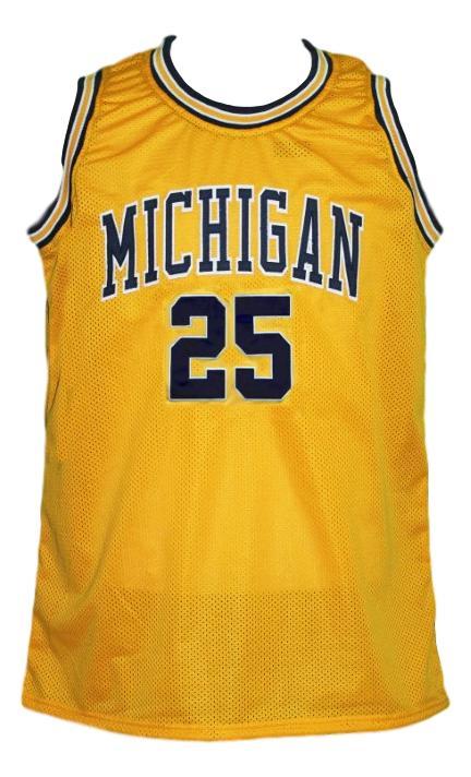 Juwan Howard Jersey #25 Michigan College Basketball New Sewn Yellow