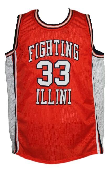 Kenny Battle Jersey #33 Fighting Illini College Basketball New Sewn Orange