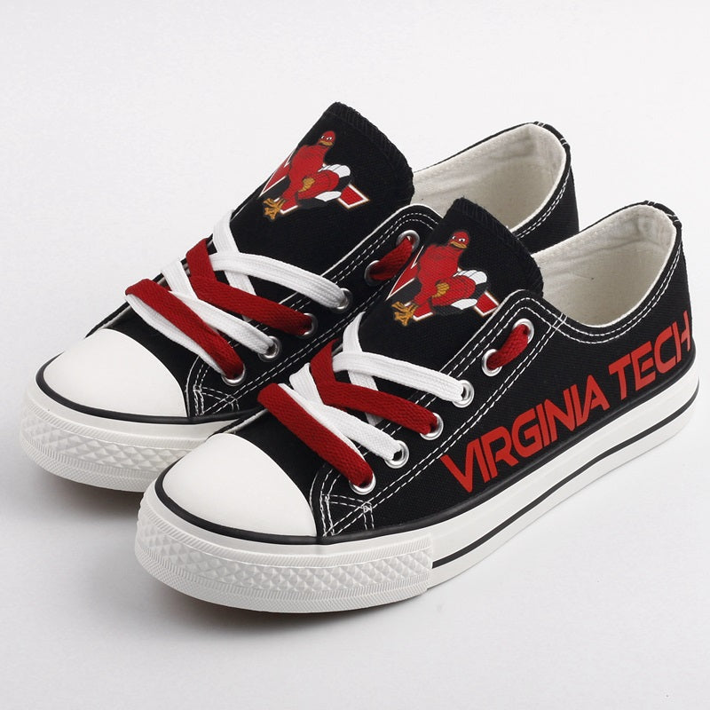 Virginia Tech Hokies Limited Print NCAA College Students Low Top Canvas Shoes Sport Sneakers 1