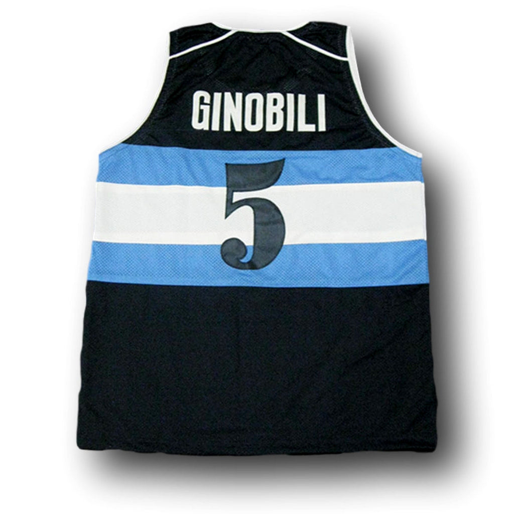 Manu Ginobili Jersey #5 Visa Team Argentina Basketball Navy Blue