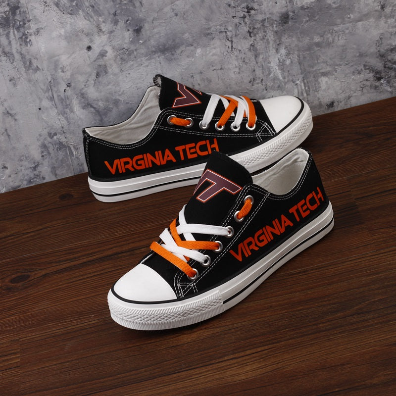 Virginia Tech Hokies Limited Print NCAA College Students Low Top Canvas Shoes Sport Sneakers 2