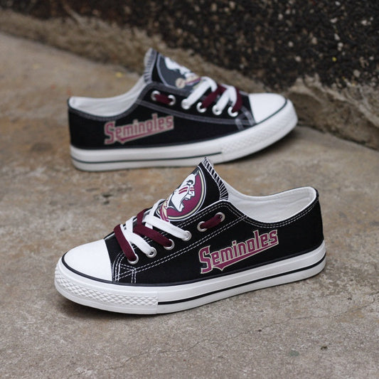 Florida State Seminoles Limited Print NCAA College Students Low Top Canvas Shoes Sport Sneakers