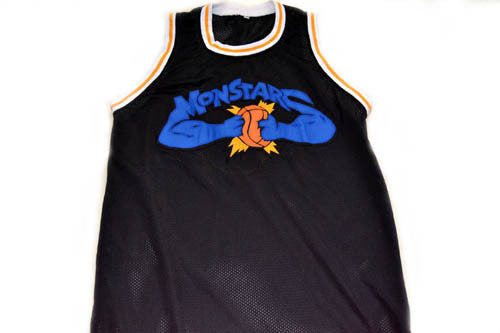 Tune Squad Alien Jersey #0 Space Jam Movie Basketball Monstars Black Stitched