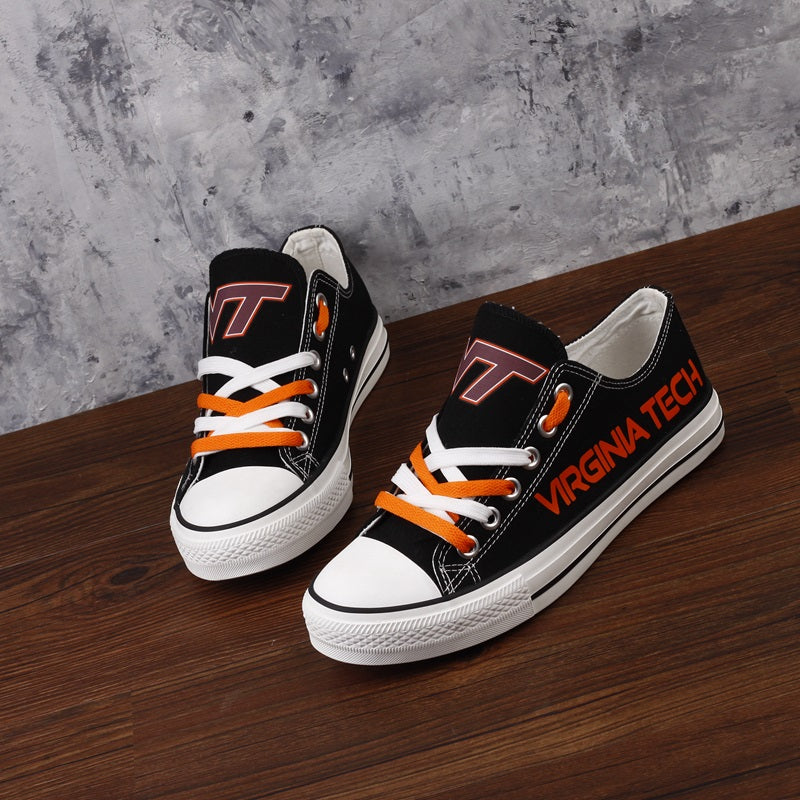 Virginia Tech Hokies Limited Print NCAA College Students Low Top Canvas Shoes Sport Sneakers 2